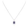 Image 1 : 14KT White Gold 4.04 ctw Tanzanite and Diamond Pendant With Chain