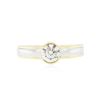 Image 1 : 14KT Two-Tone Gold 0.50 ctw Diamond Solitaire Ring