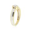 Image 3 : 14KT Two-Tone Gold 0.50 ctw Diamond Solitaire Ring