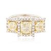 Image 1 : 14KT Two-Tone Gold 4.21 ctw Diamond Ring