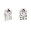 Image 1 : 14KT White Gold 1.00 ctw Diamond Solitaire Earrings