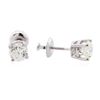 Image 2 : 14KT White Gold 1.00 ctw Diamond Solitaire Earrings
