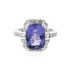 Image 1 : 14KT White Gold 5.42 ctw Tanzanite and Diamond Ring
