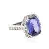 Image 2 : 14KT White Gold 5.42 ctw Tanzanite and Diamond Ring