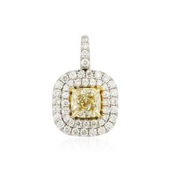 14KT Two-Tone Gold 2.15 ctw Diamond Pendant