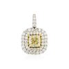 Image 1 : 14KT Two-Tone Gold 2.15 ctw Diamond Pendant