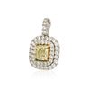 Image 2 : 14KT Two-Tone Gold 2.15 ctw Diamond Pendant