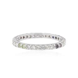 14KT White Gold Multi Gemstone Ring