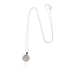 14KT White Gold 0.60 ctw Diamond Pendant with Chain