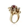 Image 3 : 14KT Yellow Gold 1.00 ctw Ruby and Diamond Ring
