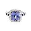 Image 1 : 14KT White Gold 3.49 ctw Tanzanite, Sapphire and Diamond Ring