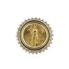 Image 1 : 14KT Yellow Gold 0.37 ctw Diamond Coin Ring