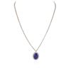 Image 1 : 14KT White Gold 15.40 ctw GIA Certified Tanzanite and Diamond Necklace