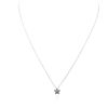 Image 2 : 14KT White Gold 0.20 ctw Diamond Star Pendant With Chain
