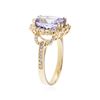 Image 3 : 14KT Yellow Gold 4.45 ctw Tanzanite and Diamond Ring