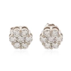 14KT White Gold 1.65 ctw Diamond Earrings