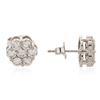 Image 2 : 14KT White Gold 1.65 ctw Diamond Earrings