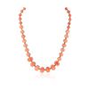 Image 1 : 14KT White Gold 81.27 ctw Coral and Diamond Necklace