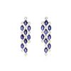 Image 1 : 14KT White Gold 9.36 ctw Sapphire and Diamond Earrings