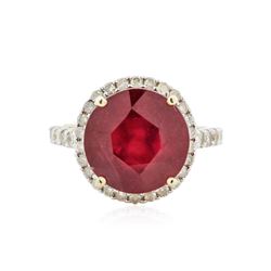 14KT Yellow Gold 8.81 ctw Ruby and Diamond Ring