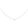 Image 1 : 14KT Rose Gold 0.09 ctw Diamond Solitaire Necklace