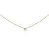 Image 2 : 14KT Rose Gold 0.09 ctw Diamond Solitaire Necklace