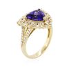 Image 3 : 14KT Yellow Gold 2.86 ctw Tanzanite and Diamond Ring