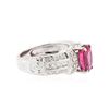 Image 2 : 14KT White Gold GIA Certified 2.35 ctw Tourmaline and Diamond Ring