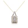 Image 2 : 10KT Yellow Gold 0.25 ctw Diamond Pendant With Chain
