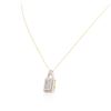Image 3 : 10KT Yellow Gold 0.25 ctw Diamond Pendant With Chain