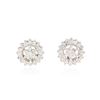 Image 1 : 14KT White Gold 0.90 ctw Diamond Earrings