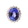 Image 1 : 14KT Rose Gold 14.31 ctw Tanzanite and Diamond Ring