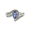 Image 1 : 14KT White Gold 1.06 ctw Tanzanite and Diamond Ring