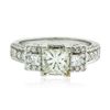 Image 1 : 18KT White Gold 1.90 ctw Diamond Ring
