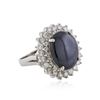 Image 2 : 14KT White Gold 8.24 ctw Blue Star Sapphire and Diamond Ring
