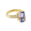 Image 2 : 18KT Yellow Gold 3.89 ctw Tanzanite and Diamond Ring