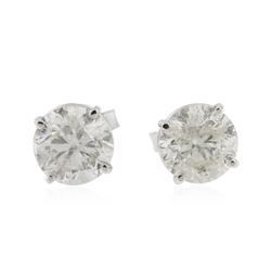 14KT White Gold 2.87 ctw Diamond Stud Earrings