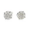 Image 1 : 14KT White Gold 2.87 ctw Diamond Stud Earrings