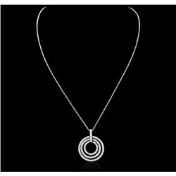 14KT White Gold 2.05 ctw Diamond Pendant With Chain