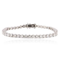 18KT White Gold 7.06 ctw Diamond Tennis Bracelet