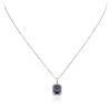 Image 1 : 14KT White Gold 2.70 ctw Tanzanite and Diamond Pendant With Chain