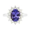 Image 1 : 14KT White Gold 2.33 ctw Tanzanite and Diamond Ring