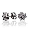 Image 2 : 14KT White Gold 0.60 ctw Diamond Earrings