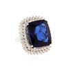 Image 2 : 14KT White Gold GIA Certified 43.23 ctw Tanzanite and Diamond Ring