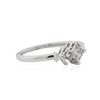 Image 2 : 10KT White Gold 0.10 ctw Diamond Ring