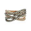 Image 1 : 14KT Two-Tone Gold 0.84cw Diamond Ring
