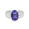 Image 1 : 14KT Two-Tone Gold 3.91 ctw Tanzanite and Diamond Ring