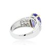 Image 3 : 14KT Two-Tone Gold 3.91 ctw Tanzanite and Diamond Ring