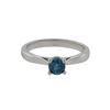 Image 1 : 14KT White Gold 0.47 ctw Round Cut Fancy Blue Diamond Solitaire Ring