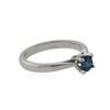 Image 2 : 14KT White Gold 0.47 ctw Round Cut Fancy Blue Diamond Solitaire Ring